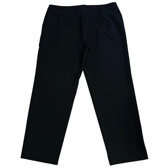 NEW St John Caviar Emma Dress Pants Trousers Plus Size 16 Black Minimal Capsule - Picture 2 of 5